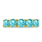Anillo de Plata Bañada en Oro con Cuarzo Paraiba