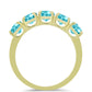 Anillo de Plata Bañada en Oro con Cuarzo Paraiba