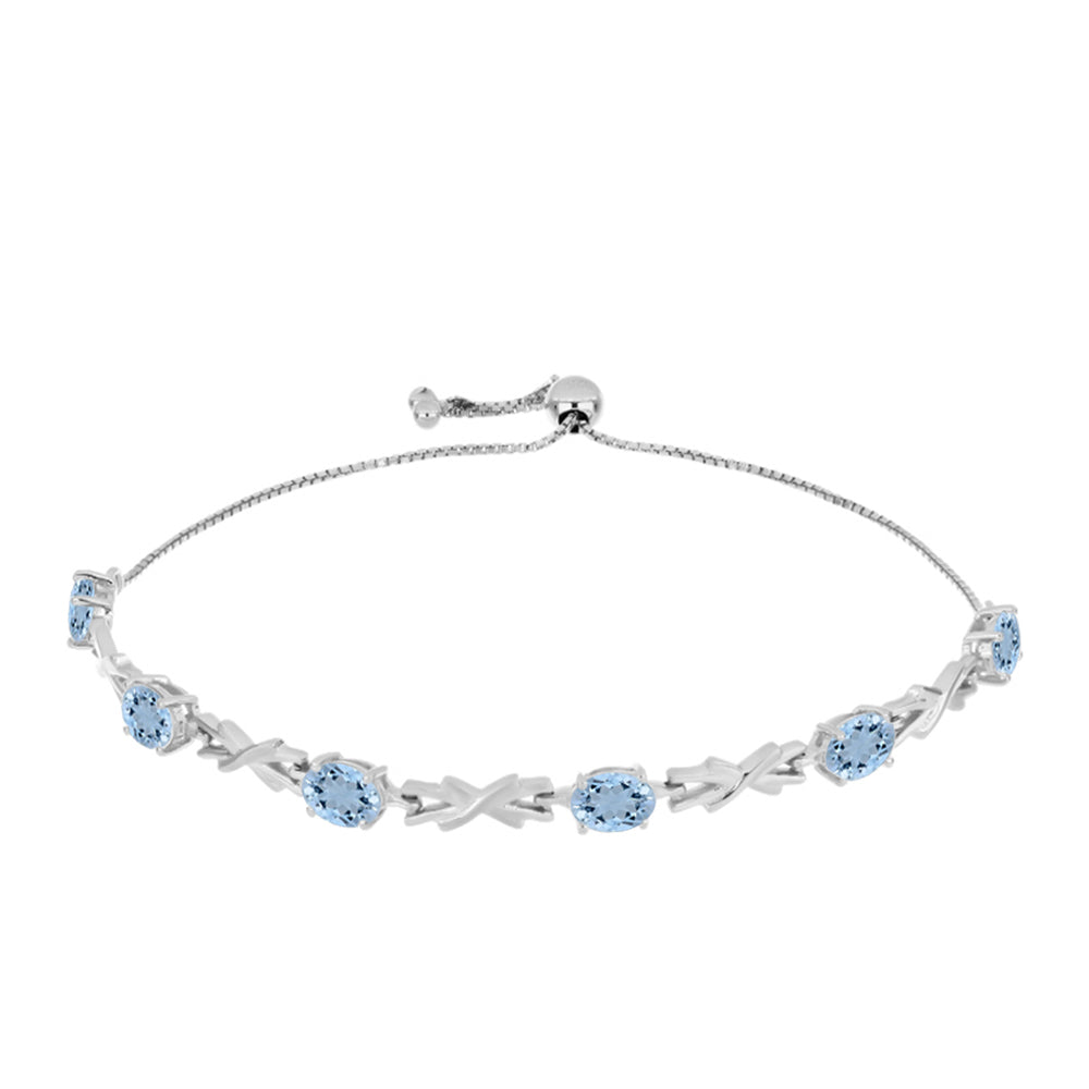 Pulsera de Plata con Aguamarina del Condado de Embu 1 