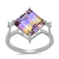 Anillo de Plata con Amatrino de Anahi y Topacio Blanco