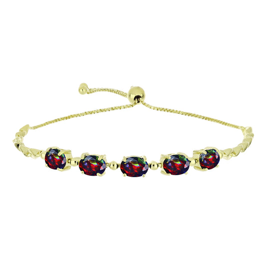 Pulsera de Plata Bañada en Oro con Ópalo negro medianoche Lega Dembi de Ëtiopía