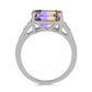 Anillo de Plata con Amatrino de Anahi y Topacio Blanco