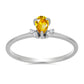 Anillo de Plata con Citrino de los Montes Urales y Topacio Blanco