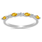 Anillo de Plata con Citrino de los Montes Urales y Topacio Blanco