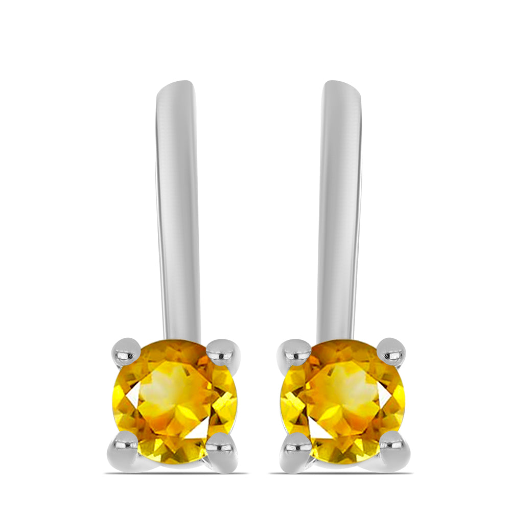 Pendientes de Plata con Citrino de los Montes Urales 1 