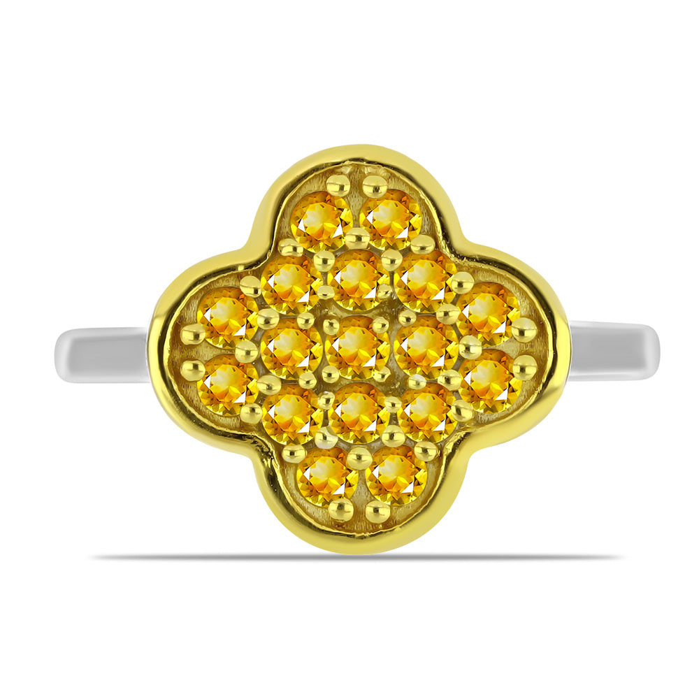 Anillo de Plata con Citrino de los Montes Urales 1 