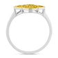 Anillo de Plata con Citrino de los Montes Urales