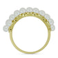 Anillo de Plata Bañada en Oro con Perla blanca de agua dulce