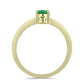 Anillo de Plata Bañada en Oro con Esmeralda de Zambia