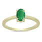 Anillo de Plata Bañada en Oro con Esmeralda de Zambia