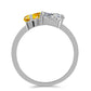Anillo de Plata con Citrino de los Montes Urales y Topacio Blanco