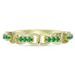 Anillo de Plata Bañada en Oro con Esmeralda de Zambia