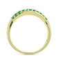 Anillo de Plata Bañada en Oro con Esmeralda de Zambia