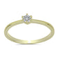 Anillo de Plata Bañada en Oro con Diamante certificado y cultivado en laboratorio