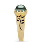 Anillo de Plata Bañada en Oro con Perla de río Tahiti verde ilusión