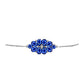 Pulsera de Plata con Zafiro Azul Australiano y Topacio Blanco