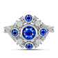 Anillo de Plata con Zafiro Azul Australiano y Perla de Agua Dulce
