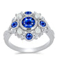 Anillo de Plata con Zafiro Azul Australiano y Perla de Agua Dulce