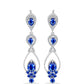 Pendientes de Plata con Zafiro Azul Australiano y Topacio Blanco