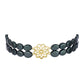Pulsera de Plata Bañada en Oro con Perla de río Tahiti verde ilusión