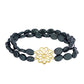 Pulsera de Plata Bañada en Oro con Perla de río Tahiti verde ilusión