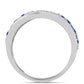 Anillo de Plata con Zafiro Azul Australiano y Topacio Blanco
