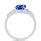 Anillo de Plata con Zafiro Azul Australiano y Topacio Blanco
