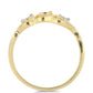 Anillo de Plata Bañada en Oro con Diamante Cognac y Topacio Blanco