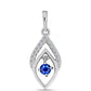 Colgante de Plata con Zafiro Azul Australiano y Topacio Blanco