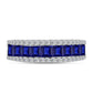 Anillo de Plata con Zafiro Azul Australiano y Topacio Blanco