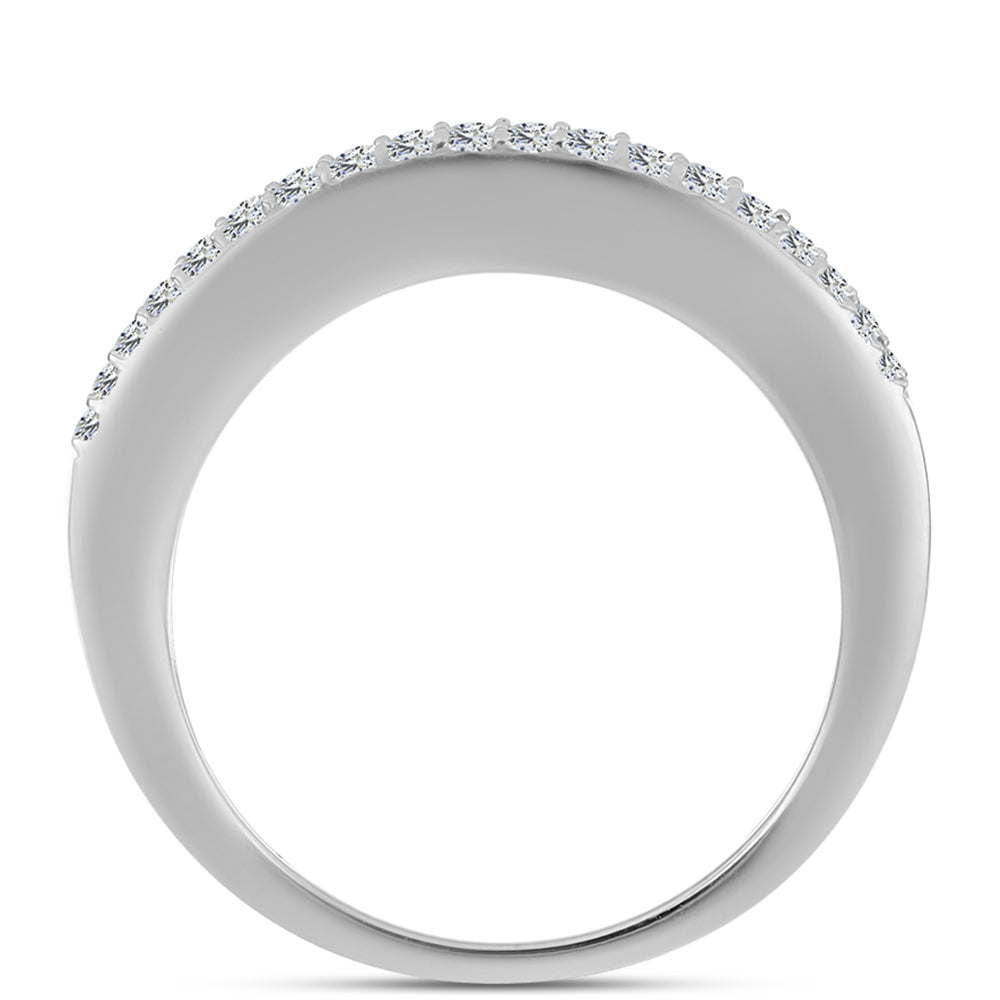 Anillo de Plata con Zafiro Azul Australiano y Topacio Blanco 2 