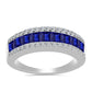 Anillo de Plata con Zafiro Azul Australiano y Topacio Blanco
