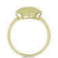 Anillo de Plata Bañada en Oro con Diamante Cognac