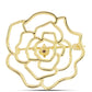 Broche de Plata Bañada en Oro con Diamante Cognac