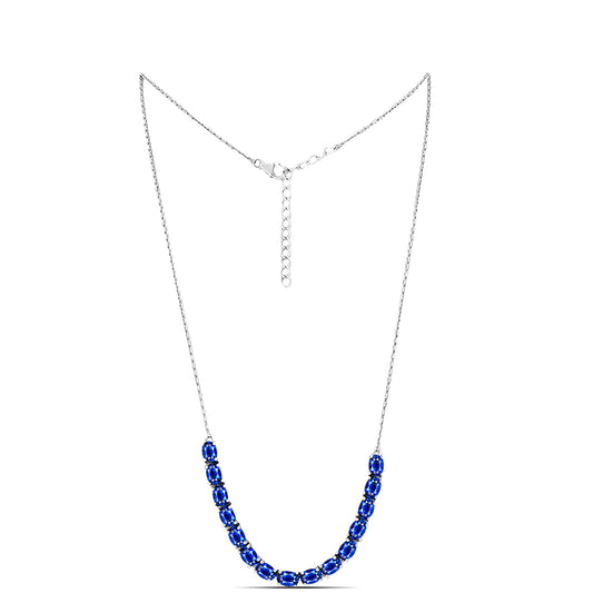 Collar de Plata con Zafiro Azul Australiano