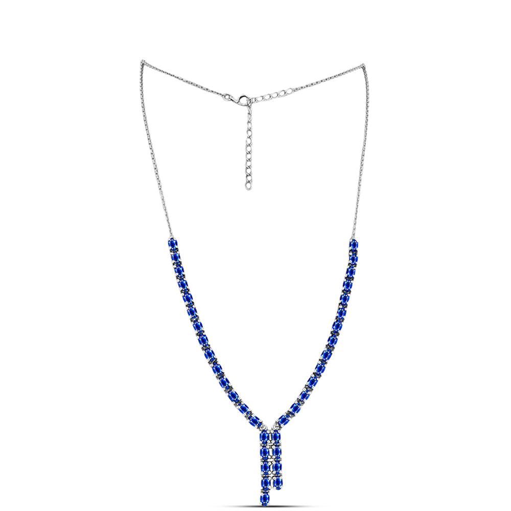 Collar de Plata con Zafiro Azul Australiano 1 