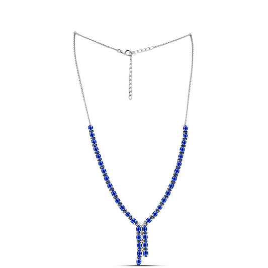 Collar de Plata con Zafiro Azul Australiano