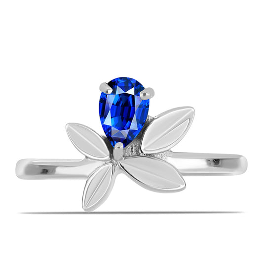 Anillo de Plata con Zafiro Azul Australiano