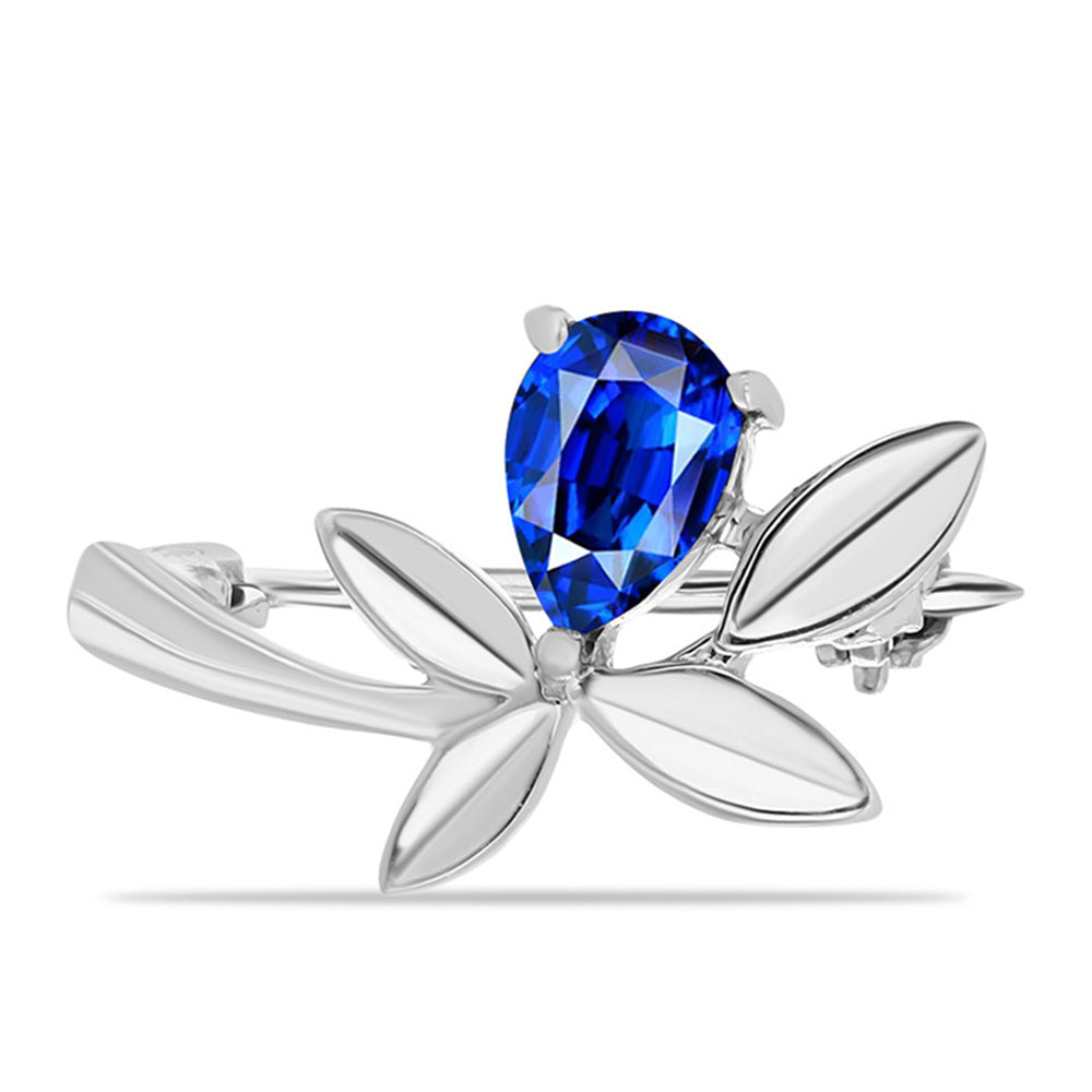 Broche de Plata con Zafiro Azul Australiano 1 