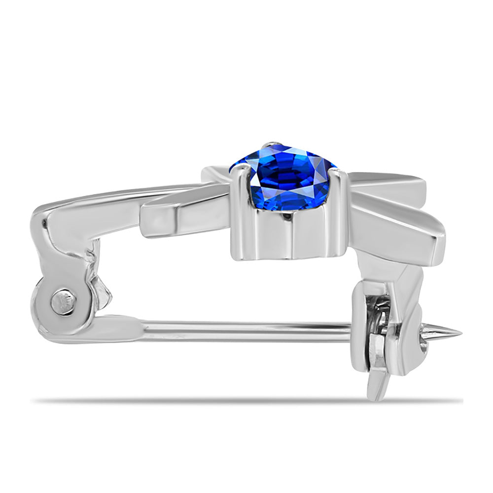 Broche de Plata con Zafiro Azul Australiano 2 