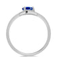 Anillo de Plata con Zafiro Azul Australiano y Topacio Blanco
