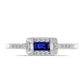 Anillo de Plata con Zafiro Azul Australiano y Topacio Blanco