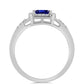 Anillo de Plata con Zafiro Azul Australiano y Topacio Blanco