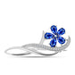 Broche de Plata con Zafiro Azul Australiano y Topacio Blanco