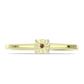 Anillo de Plata Bañada en Oro con Diamante Cognac