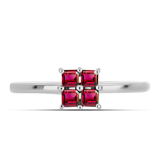 Anillo de Plata con Rubelita de Cruzeiro