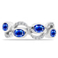 Anillo de Plata con Zafiro Azul Australiano y Topacio Blanco