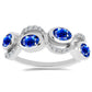 Anillo de Plata con Zafiro Azul Australiano y Topacio Blanco