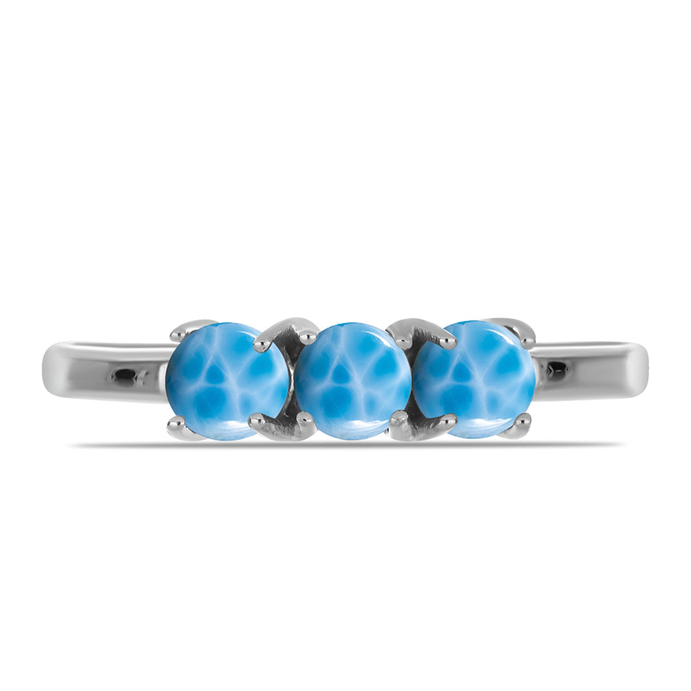 Anillo de Plata con Larimar de Barahona 1 