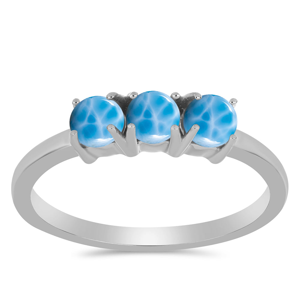 Anillo de Plata con Larimar de Barahona 3 
